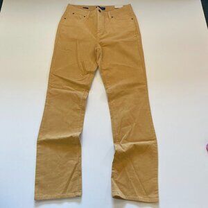 NWT Talbots Corduroy Trouser Pant Heritage Straight Leg Marigold Tan Neutral Fal